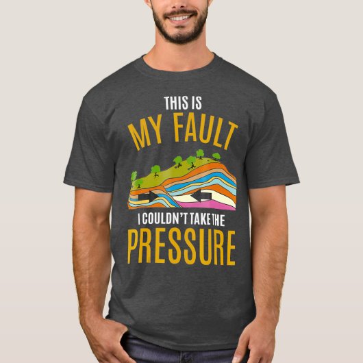 構造プレートモデル地震ごめんなさい Tシャツ (正面)