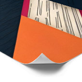 構造化されたカオス：カラーブロック抽象芸術 ポスター (角)