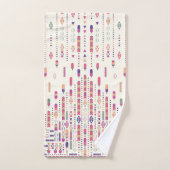 構造化されたフォークの部族芸術 バスタオルセット (ハンドタオル)