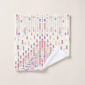 構造化されたフォークの部族芸術 バスタオルセット (ウォッシュタオル)