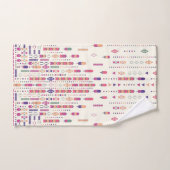 構造化されたフォークの部族芸術 バスタオルセット (ハンドタオル)