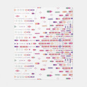 構造化されたフォークの部族芸術 フリースブランケット (正面)