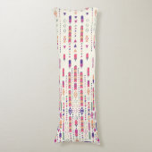 構造化されたフォークの部族芸術 ボディピロー (正面縦)