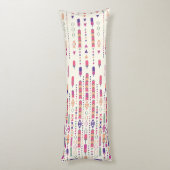 構造化されたフォークの部族芸術 ボディピロー (裏面 (縦))