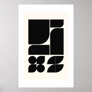 構造化リズム：世紀中頃の幾何学壁画 ポスター