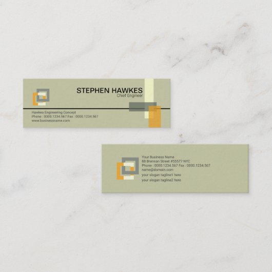 構造建物の柱の設計 スキニー名刺 (正面/裏面)