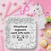 構造技術者の作業 ペーパープレート (パーティー)