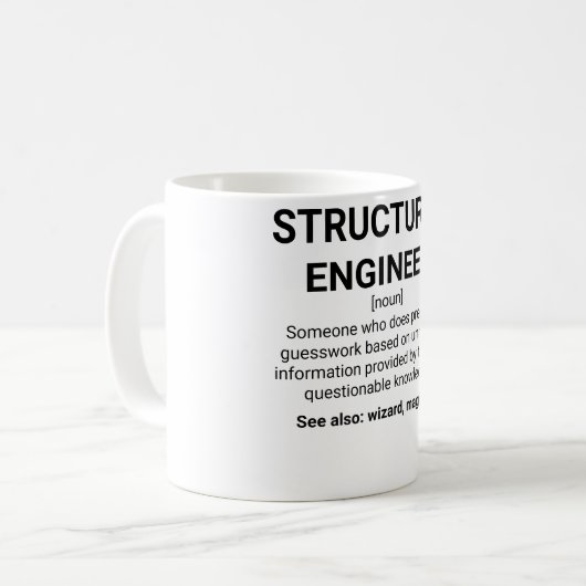 構造技術者定義名詞MUG コーヒーマグカップ (正面左)