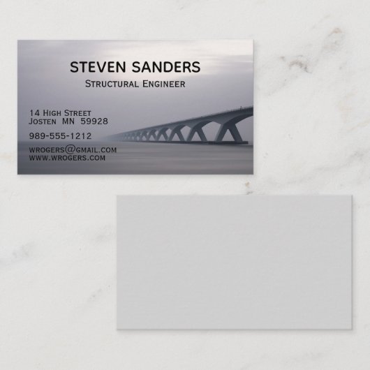 構造技術者 – 橋渡し 名刺 (正面/裏面)