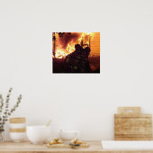 構造物の火災 ポスター (キッチン)