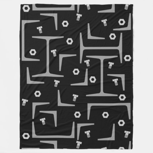 構造用鋼パターン フリースブランケット (正面)