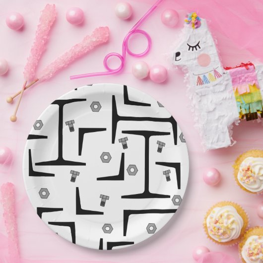 構造用鋼パターン ペーパープレート (パーティー)