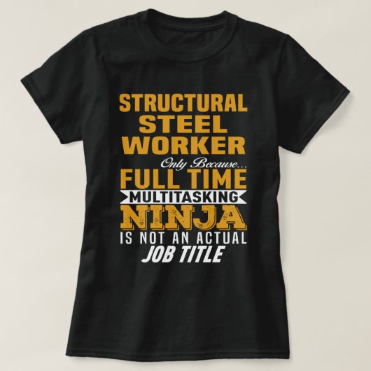 構造用鋼製作業者 Tシャツ (デザイン正面)