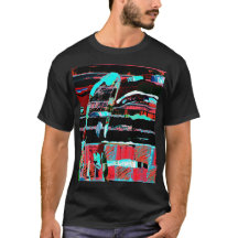 構造的干渉 - アブストラクトアート グラフィックTシャツ