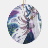 構造色の円形のオーナメント セラミックオーナメント (左)