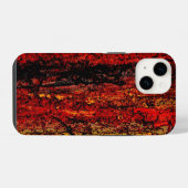 構造赤アフリカ抽象芸術 iPhoneケース (裏面横)