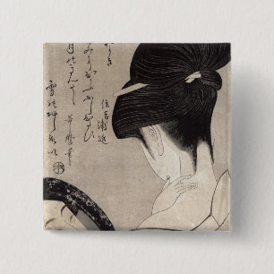 構造、c.1795-96を適用している若い女性 缶バッジ
