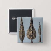 槍および投げ槍の頭部、475-300紀元前に 缶バッジ (正面&裏面)