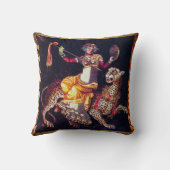 槍に乗ったヒョウのギリシャのモザイクのあるディオニュソス クッション (裏面)