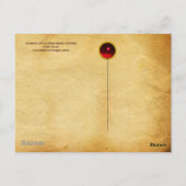 槍に乗ったヒョウのギリシャのモザイクのあるディオニュソス ポストカード (裏面)