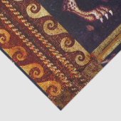 槍に乗ったヒョウのギリシャのモザイクのあるディオニュソス 薄葉紙 (詳細)