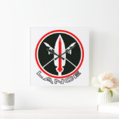 槍のミサイルの柱時計 スクエア壁時計 (ホーム)