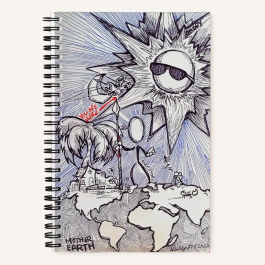 槍の先端 |スパイラルノートブック ノートブック (正面)