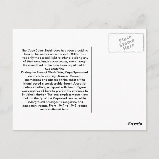 槍の岬 ポストカード (裏面)