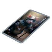 槍の磁石を持つ中世ネズミ マグネット (左側)