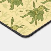 槍を携えた竹のアート デスクマット (コーナー)