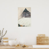 槍ヶ岳、山ヤリ、吉田博、ウッドカット ポスター (キッチン)