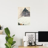 槍ヶ岳、山ヤリ、吉田博、ウッドカット ポスター (ホームオフィス)