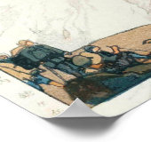 槍ヶ岳、山ヤリ、吉田博、ウッドカット ポスター (角)