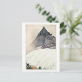 槍ヶ岳、山ヤリ、吉田博、ウッドカット ポストカード (スタンド正面)