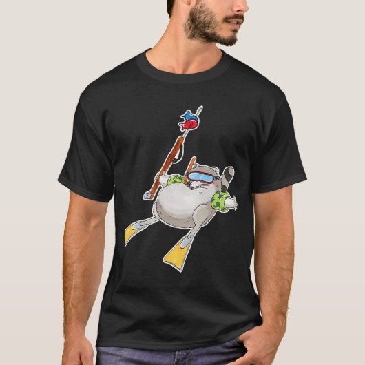 槍投げアライグマ Tシャツ (正面)