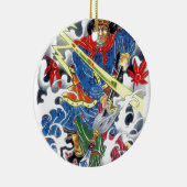 槍日本の入れデザイン セラミックオーナメント (右)