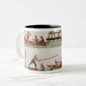 槍騎兵間の有名な馬上槍試合 ツートーンマグカップ (正面左)