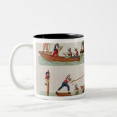 槍騎兵間の有名な馬上槍試合 ツートーンマグカップ (左)