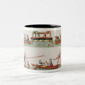 槍騎兵間の有名な馬上槍試合 ツートーンマグカップ (中央)