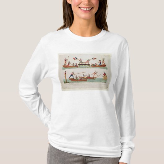 槍騎兵間の有名な馬上槍試合 Tシャツ (正面)