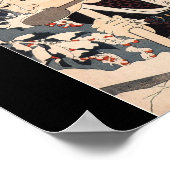 槍cで雪の中の侍。1800年代 ポスター (角)