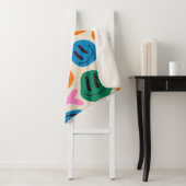 様々なカラフル溶け笑顔の顔。溶岩ランプ シェルパブランケット (インサイチュ)