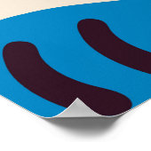 様々なカラフル溶け笑顔の顔。溶岩ランプ ポスター (角)