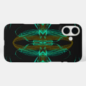 様々なケースに対応するグリーンフラクタル Case-Mate iPhoneケース (裏面 (横))