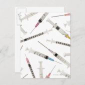 様々なサイズの注射器の品揃え ポストカード (正面/裏面)