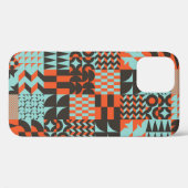 様々なジオメトリを持つモザイクシームレスデザイン Case-Mate iPhoneケース (裏面 (横))
