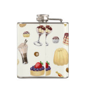 様々なデザートと甘いパターン。 フラスク (裏面)