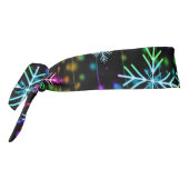 様々なネオンカラーの雪の結晶が降るクリスマス S タイヘッドバンド (回転270)