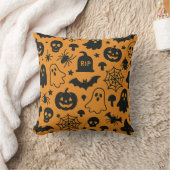 様々なハロウィンパターンの画像 pliow クッション (ブランケット)