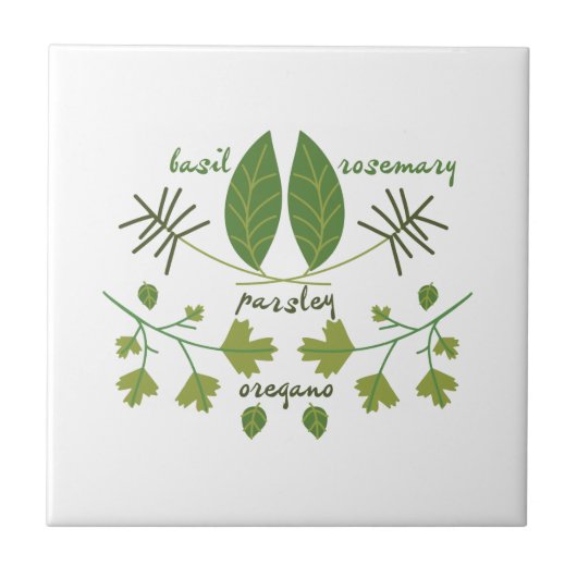 様々なハーブ タイル (正面)